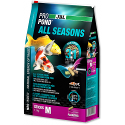 Корм JBL ProPond All Seasons M всесезонный для рыб в форме плавающих палочек, 4125800, 5.8 кг/ 31,5 л