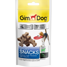 Лакомства GimDog Sport Snacks для собак, с ягненком  фото