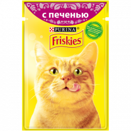 Пауч для котов Friskies, с печенью в соусе, упаковка 26х85 г фото