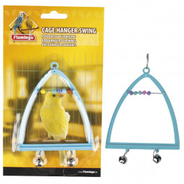 Игрушка для птиц Karlie-Flamingo swing+abacus+bell, жердочка колокольчик и счеты, 10*13 см фото