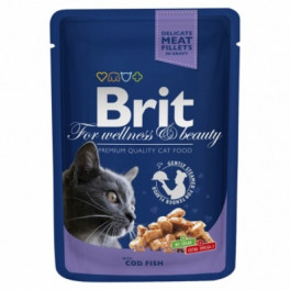 Консервы Brit Premium Cat Pouch  для кошек, треска, 100г фото