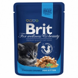 Консервы Brit Premium Cat Pouch  для котят, курица, 100г фото