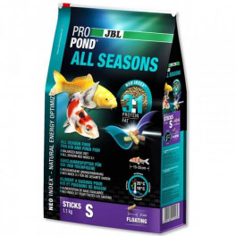 Корм JBL ProPond All Seasons S всесезонный для рыб в форме плавающих палочек фото