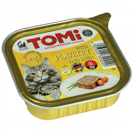 Консервы для кошек TOMi poultry liver с птицей и печенью, 0,1 кг фото