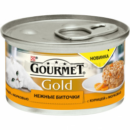 Консервы для кошек Gourmet Gold с курицей и морковью, 85г фото