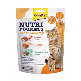 Лакомства GimCat Nutri Pockets для кошек, с сыром и таурином, 60г фото