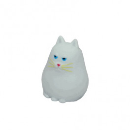 Белый кот FOX, игрушка для собак 6х5х4 см фото