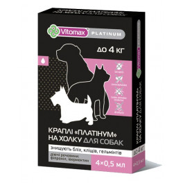 Капли на холку Vitomax platinum для собак мелких пород фото