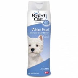 Шампунь 8 in 1 White Pearl Shampoo, для собак светлых окрасов, с кондиционером, 473мл фото