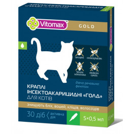 Капли на холку Vitomax Gold для котов  фото