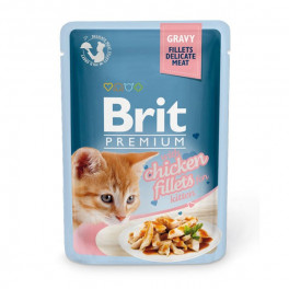 Консервы для котят Brit Premium Cat pouch филе курицы в соусе, 85 г фото