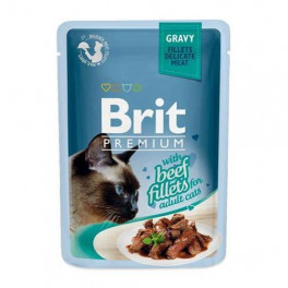 Консервы для кошек Brit Premium Cat pouch филе говядины в соусе, 85 г фото