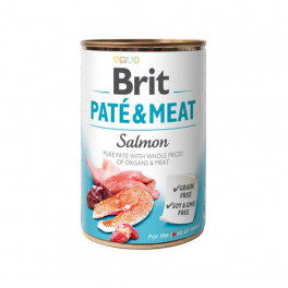 Консервы для собак с лососем Brit Pate & Meat Dog Salmon, 400 г фото