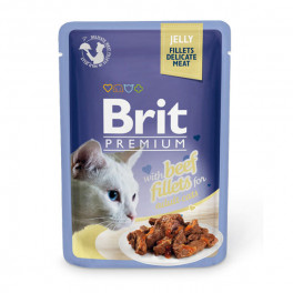 Консервы для кошек Brit Premium Cat pouch филе говядины в желе, 85 г фото
