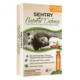 Капли Sentry Natural Defense Натуральная защита против блох и клещей для собак, 7-18кг/3мл, 1 шт 24019 фото