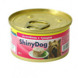 Консервы Gimborn Shiny Dog для собак,c курицей и тунцом, 85г фото