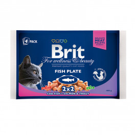 Консервы для кошек Brit Premium Cat pouch рыбная тарелка, 400 г фото