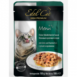 Консервы для кошек Edel Cat pouch утка и кролик в соусе, 100 г фото