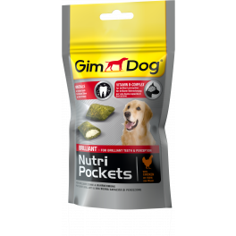 Лакомства GimDog Nutri Pockets Brilliant для собак, для зубов, 45г фото