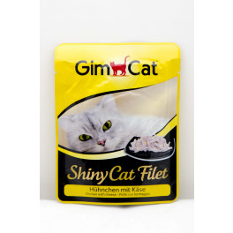Консервы Gimpet Shiny Cat pouch, c курицей и сыром, 70г фото