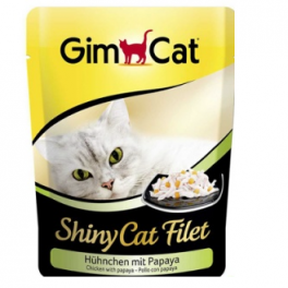 Консервы Gimpet Shiny Cat Filet для кошек, c курицей и манго, 70г фото