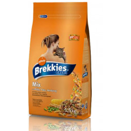 Корм Brekkies Excel Mix Chicken премиум класса, для взрослых кошек, с курицей фото