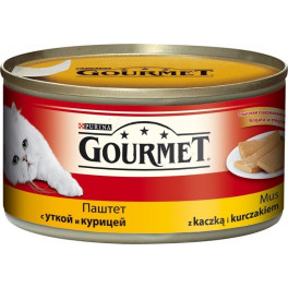 Консервы для кошек Gourmet паштет с уткой и курицей, 195г фото