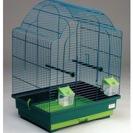 Клетка для птиц AnimAll Lana K-9, цинк, голубая, 45х33,5х59 см фото
