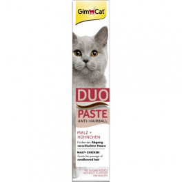 Паста 2в1 Gimpet Anti-Hairball Duo-Paste солод + курица, для котов, 50г фото