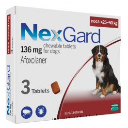 Фронтлайн Нексгард вкусная таблетка от блох и клещей для собак 25-50 кг, XL /1 табл фото