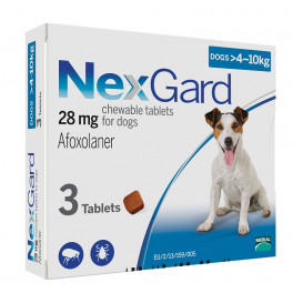 Фронтлайн Нексгард вкусная таблетка от блох и клещей для собак 4-10 кг, M/ 1 талб фото