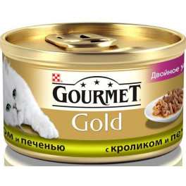 Консервы для кошек Gourmet Gold с кроликом и печенью, 85г фото
