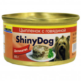 Консервы Gimborn Shiny Dog для собак, с курицей и говядиной, 85г фото