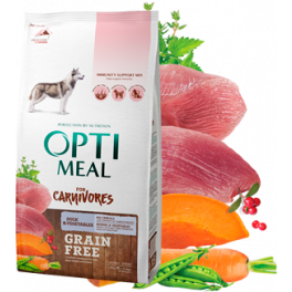 Корм Optimeal Dog Adult Grain Free Duck & Vegetables, для взрослых собак всех пород фото