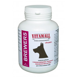 Пищевая добавка Vitamall Brewers с дрожжами и чесноком для собак крупных пород, 90 табл фото