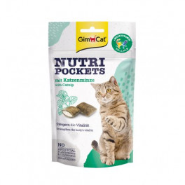 Лакомства GimCat Nutri Pockets для кошек, с кошачьей мятой и мультивитамином, 60г фото